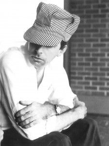 Leo Zimmerman in a striped railroad cap